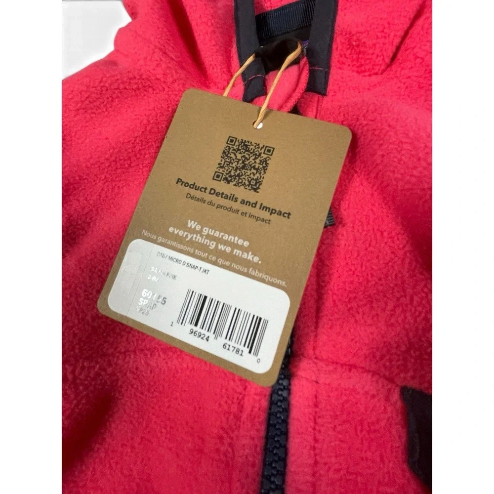 Patagonia Baby Micro D Fleece Snap-T Jacket Sierra Pink Size 3-6mo